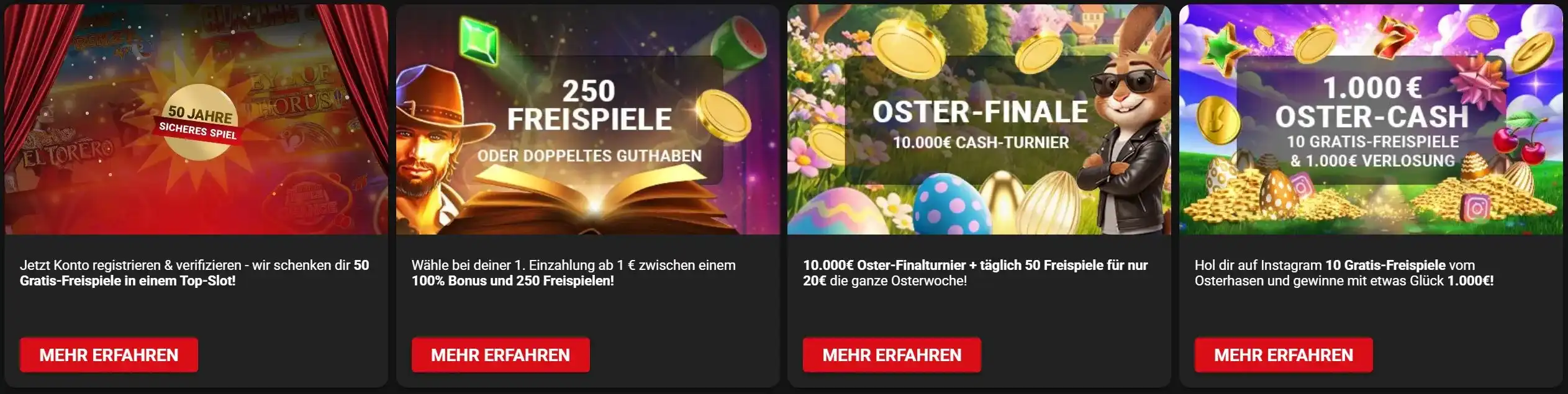 Bonusangebote und Promotionen